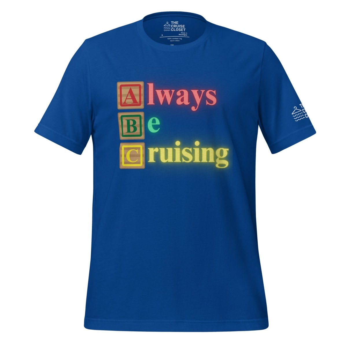 Always Be Cruising Cruise Shirt in True Royal by the cruise closet