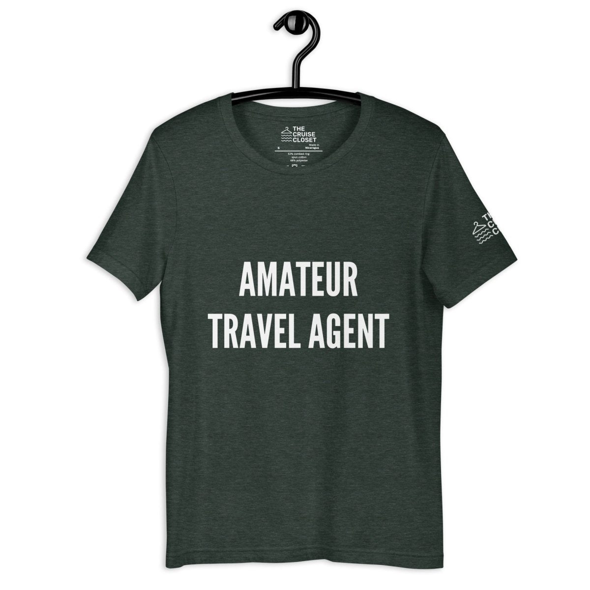 Amateur Travel Agent Cruise Shirt in Heather Forest by the cruise closet