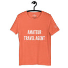 Amateur Travel Agent Cruise Shirt in Heather Orange by the cruise closet