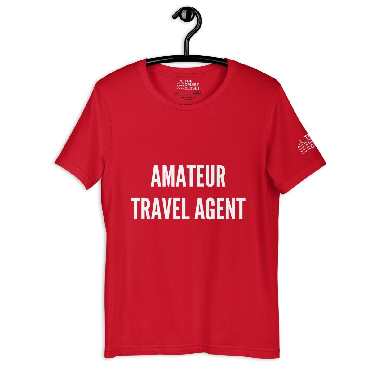 Amateur Travel Agent Cruise Shirt in Red by the cruise closet