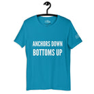 Anchors Down, Bottoms Up Cruise Shirt in Aqua by the cruise closet