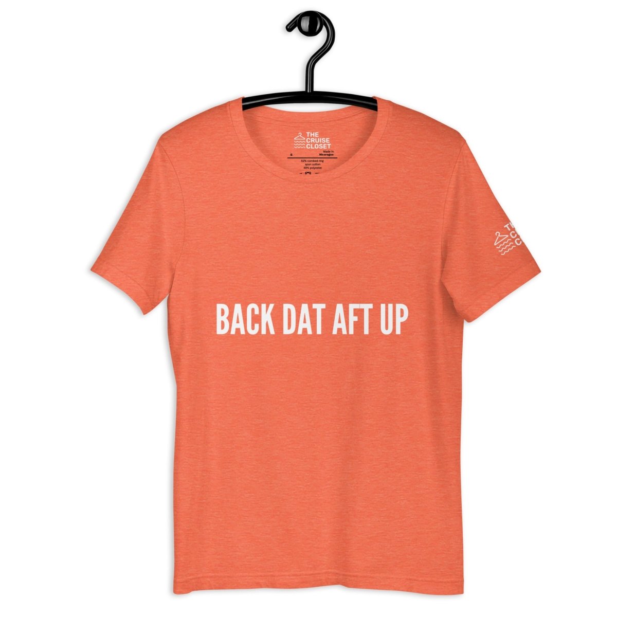 Back Dat Aft Up Cruise Shirt in Heather Orange by the cruise closet