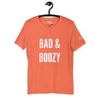 Bad and Boozy Cruise Shirt in Heather Orange by the cruise closet