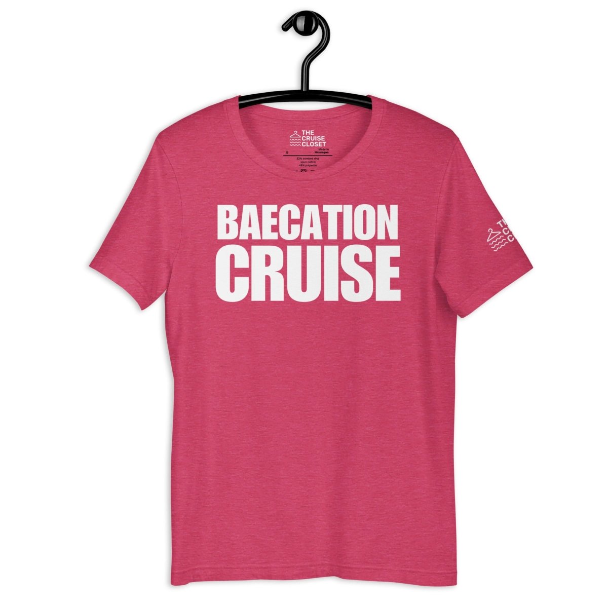 Baecation Cruise Cruise Shirt in Heather Raspberry by the cruise closet