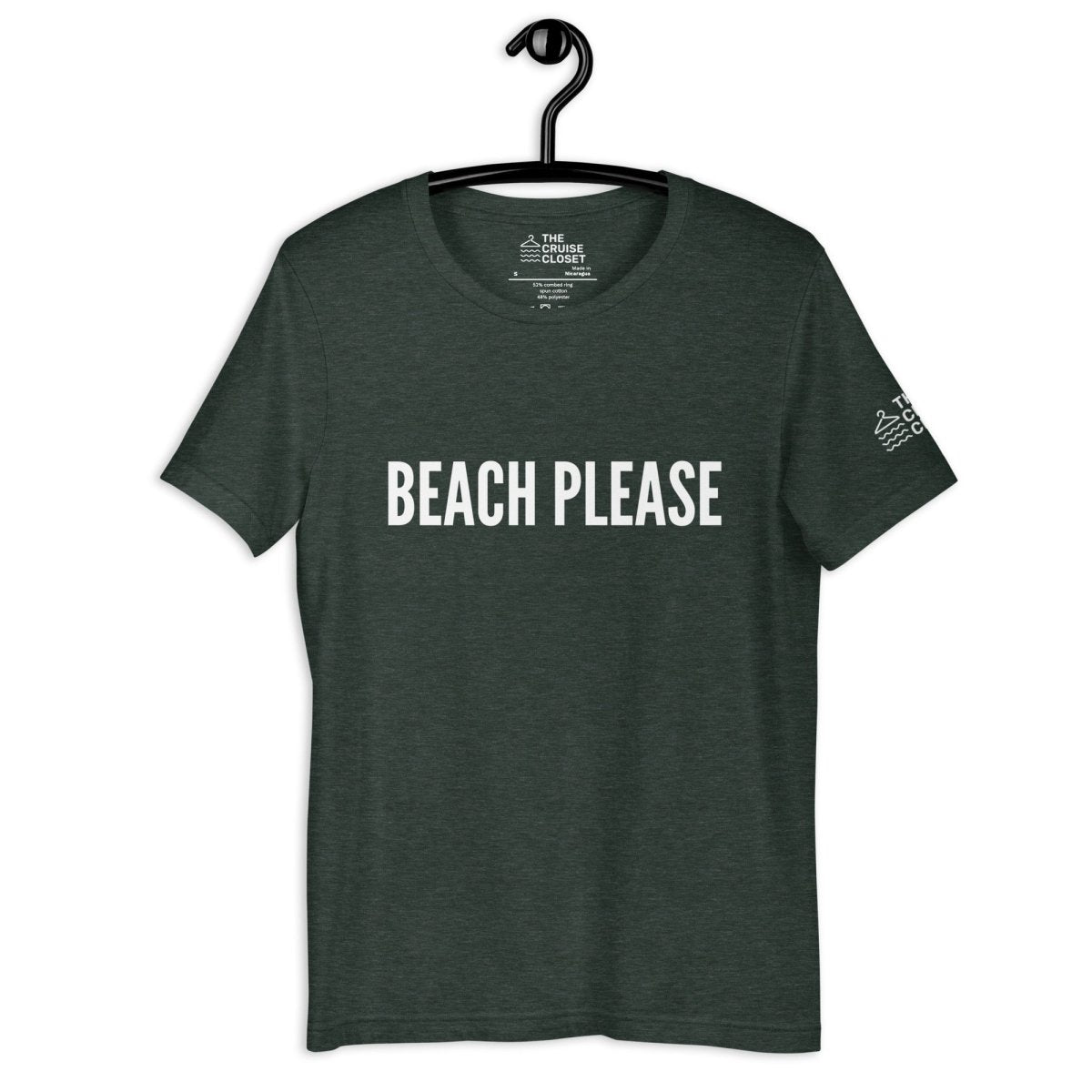 Beach Please v.2 Cruise Shirt in Heather Forest by the cruise closet