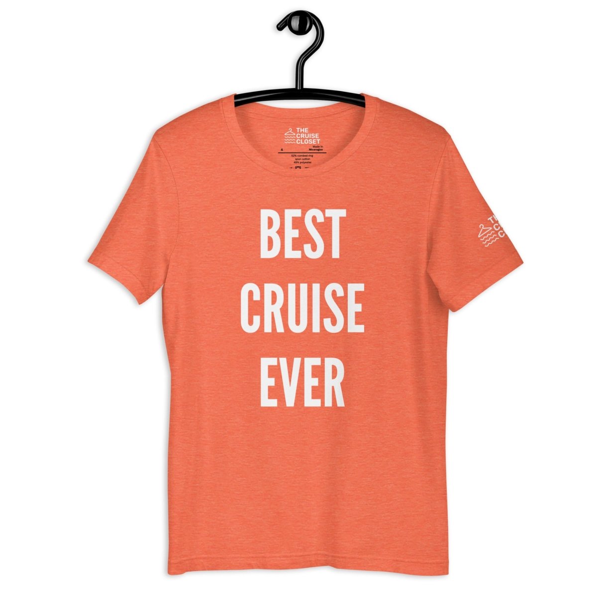 Best Cruise Ever Cruise Shirt in Heather Orange by the cruise closet