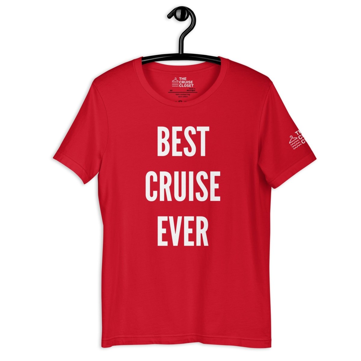 Best Cruise Ever Cruise Shirt in Red by the cruise closet