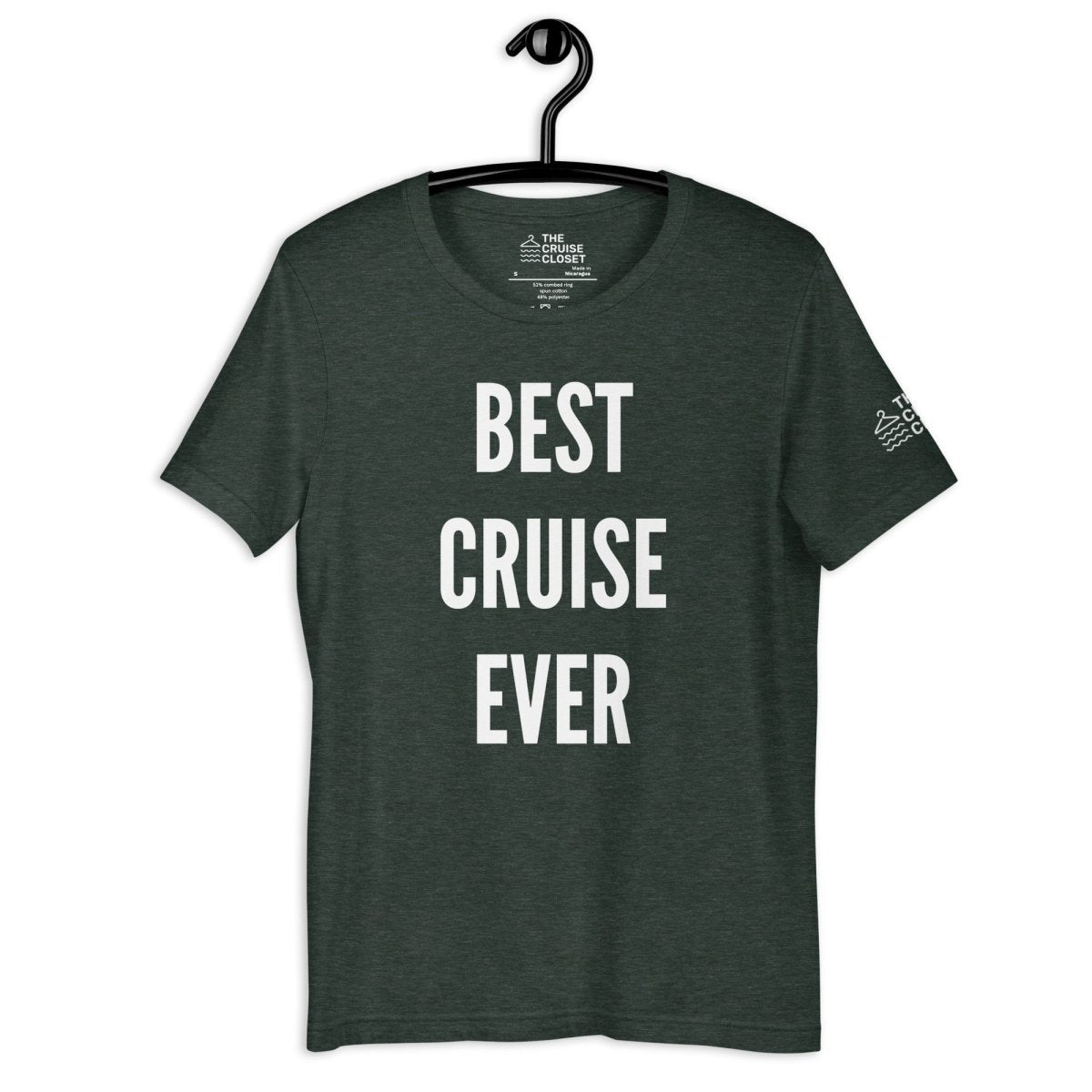 Best Cruise Ever Cruise Shirt in Heather Forest by the cruise closet