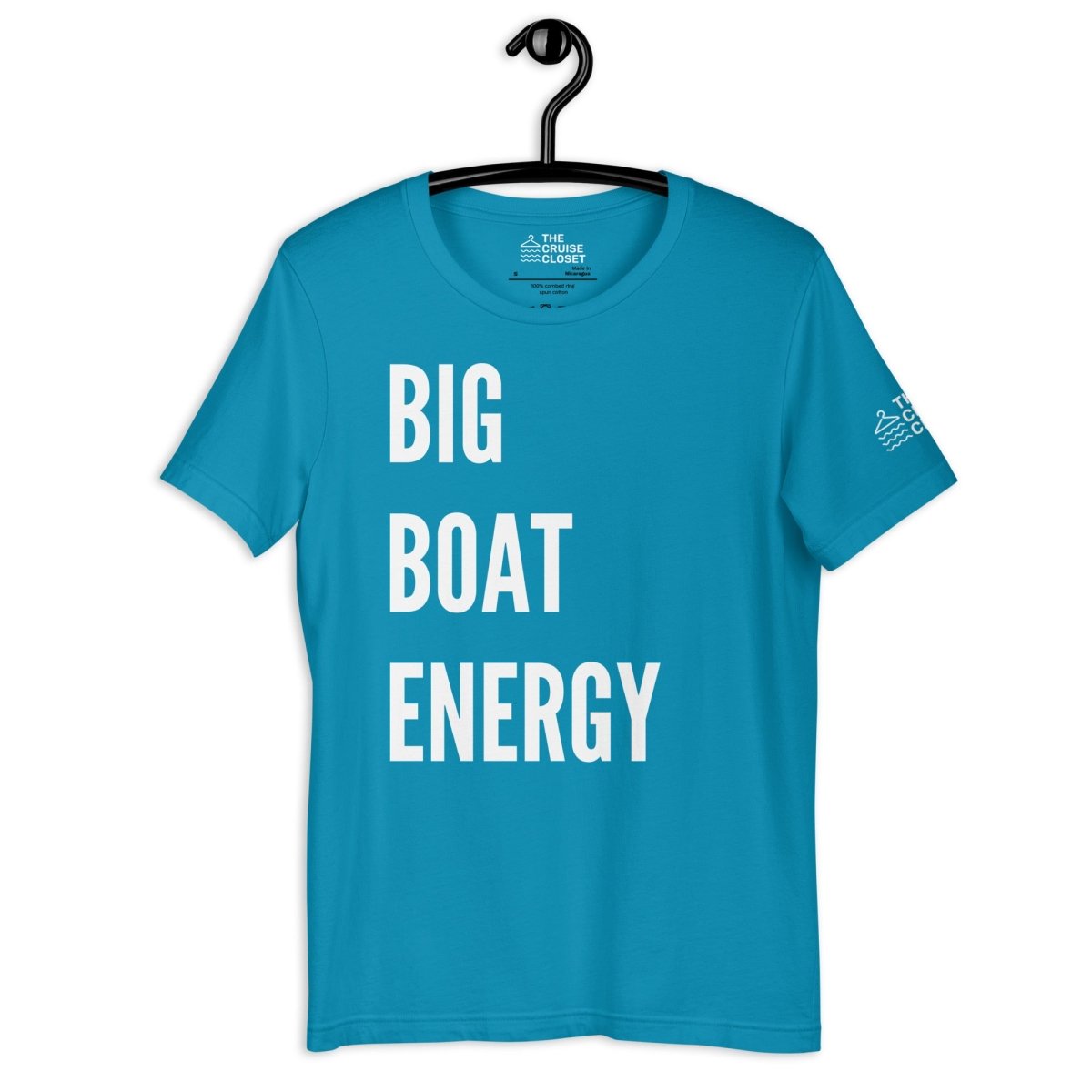 Big Boat Energy Cruise Shirt in Aqua by the cruise closet