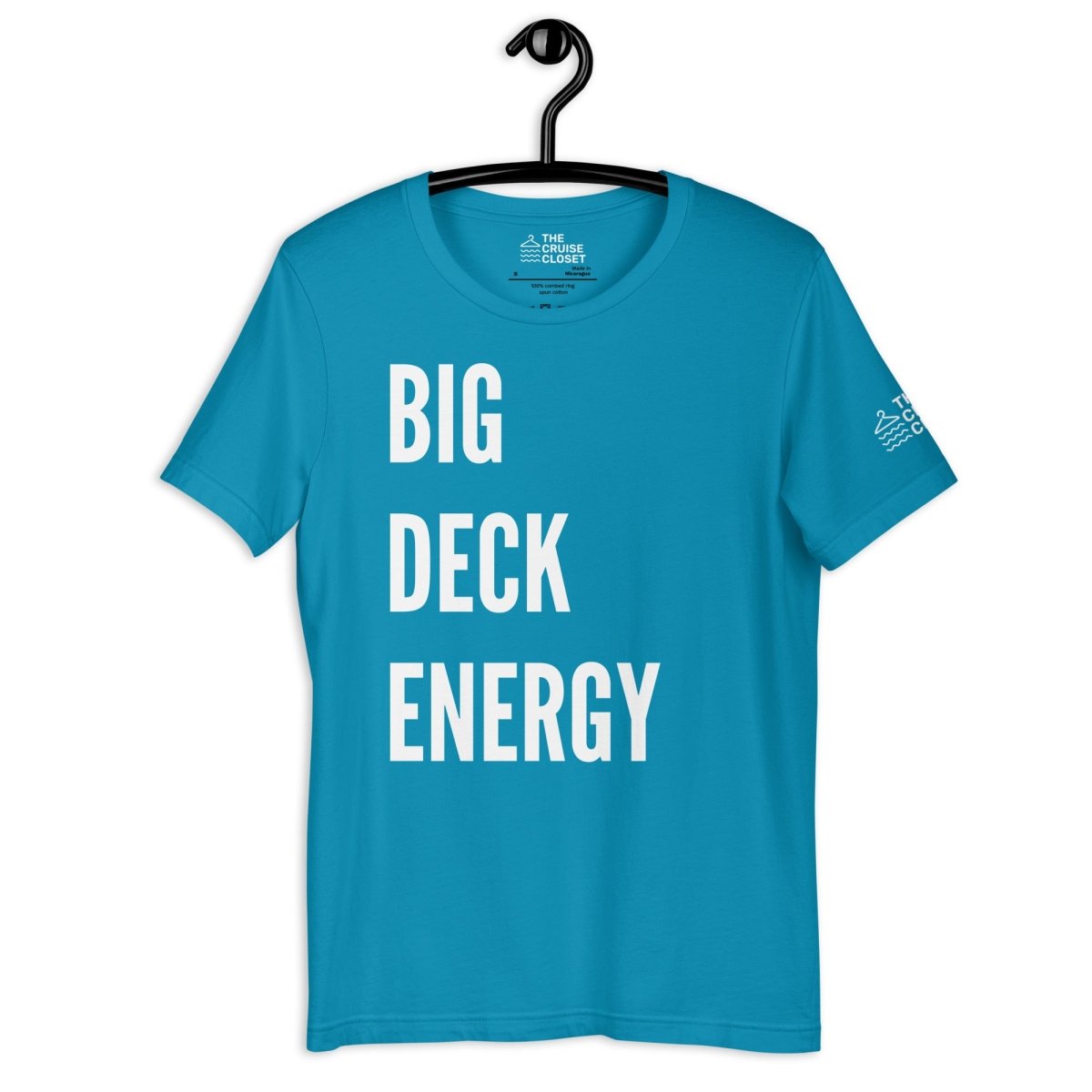 Big Deck Energy Cruise Shirt in Aqua by the cruise closet