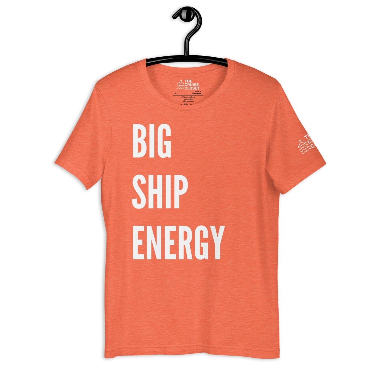 Big Ship Energy T - Shirt in Heather Orange by the cruise closet