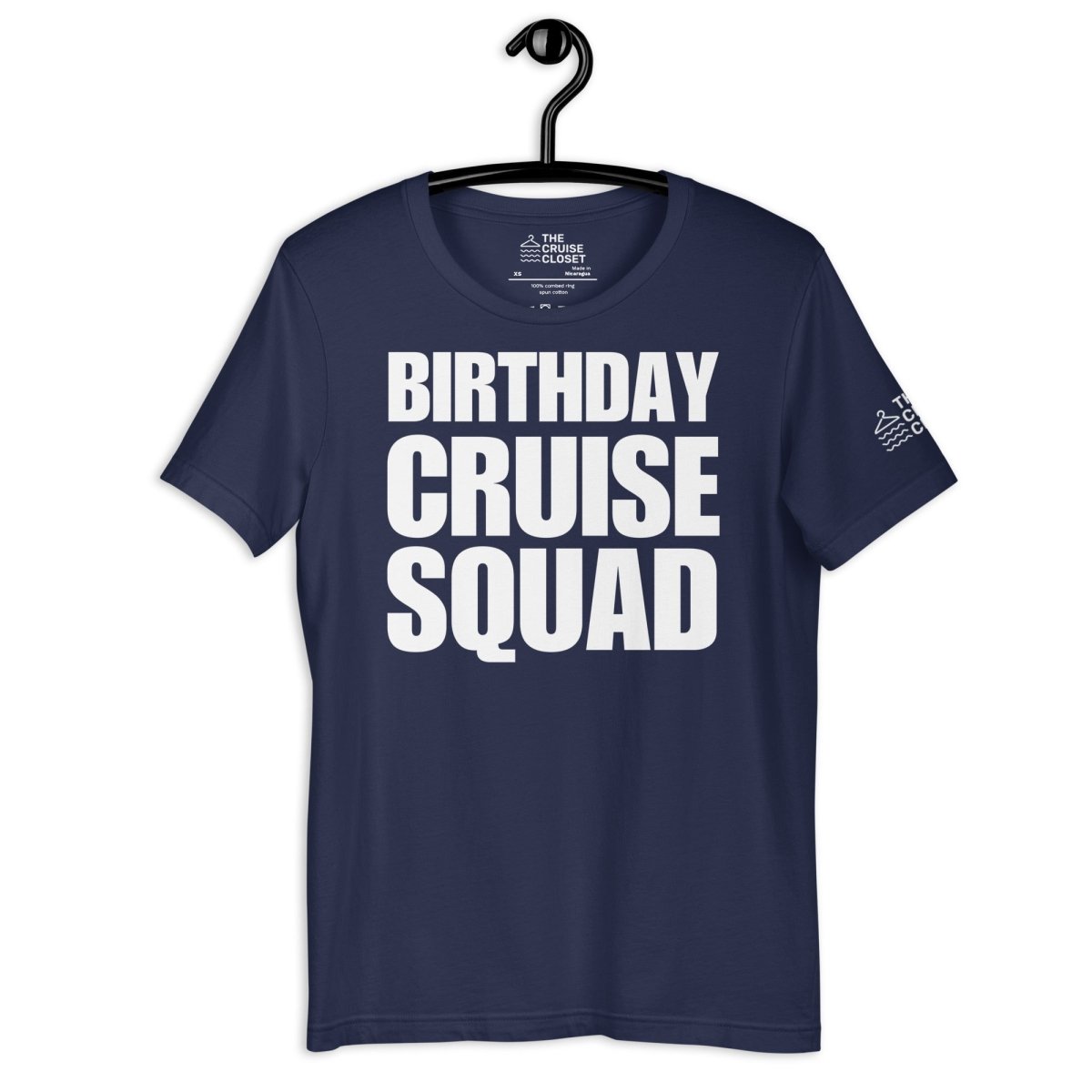 Birthday Cruise Squad T - Shirt in Navy by the cruise closet