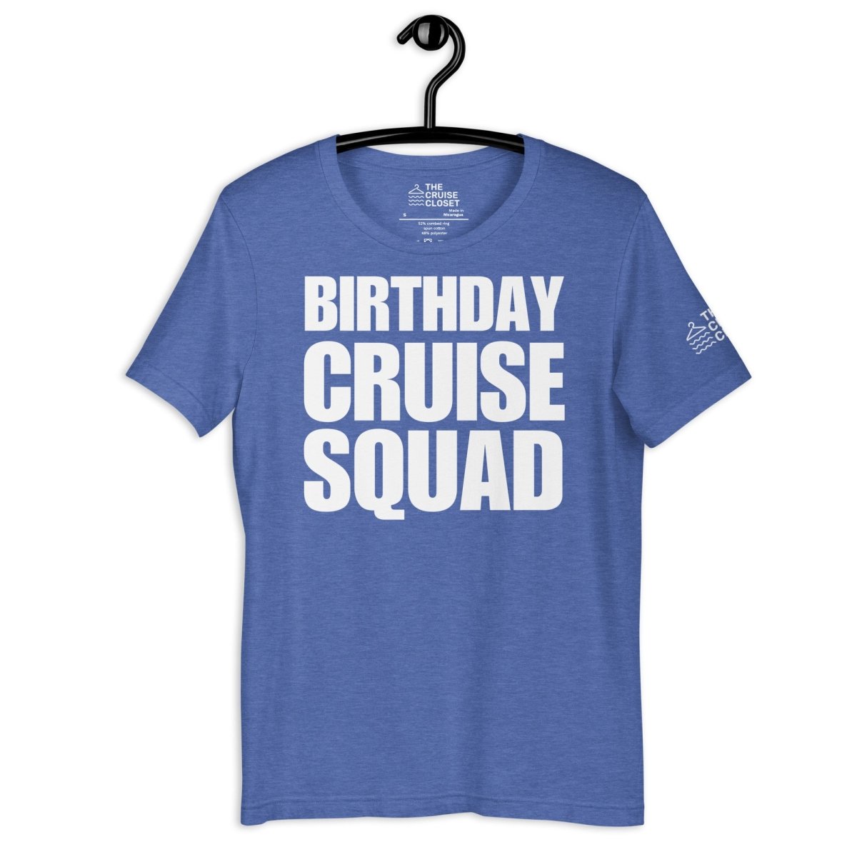 Birthday Cruise Squad T - Shirt in Heather True Royal by the cruise closet