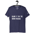 Blame it on the Drink Package T - Shirt in Heather Midnight Navy by the cruise closet