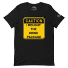 Caution: I Bought the Drink Package T - Shirt in Black by the cruise closet