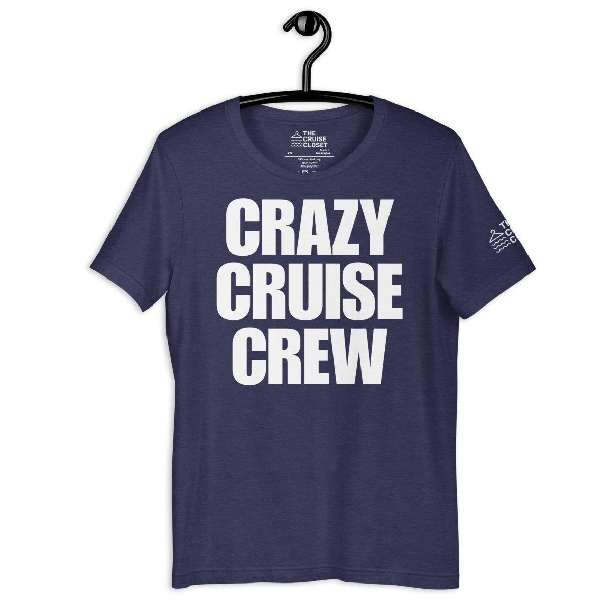 Crazy Cruise Crew T - Shirt in Heather Midnight Navy by the cruise closet