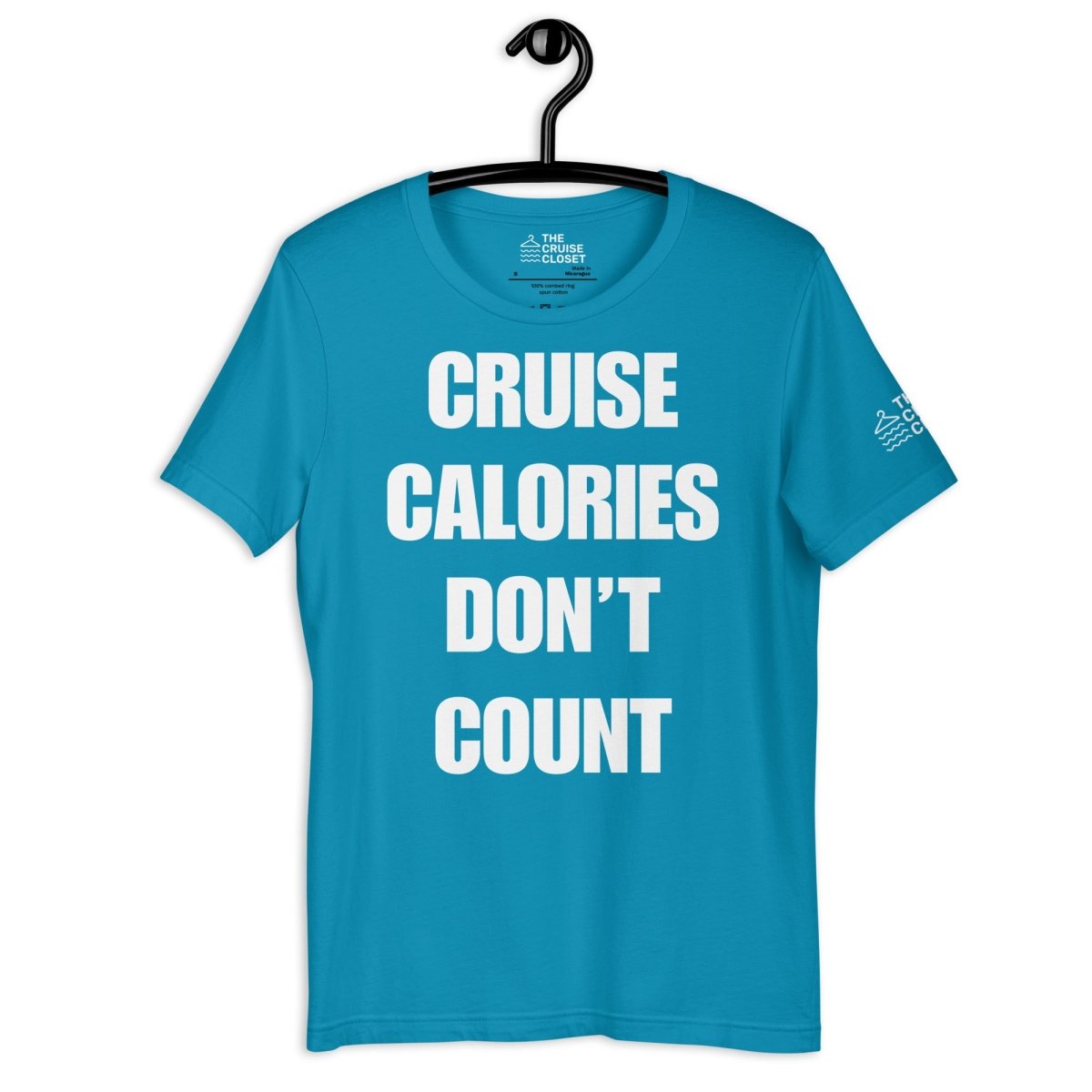 Cruise Calories Don't Count T - Shirt in Aqua by the cruise closet