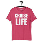 Cruise Life T - Shirt in Heather Raspberry by the cruise closet