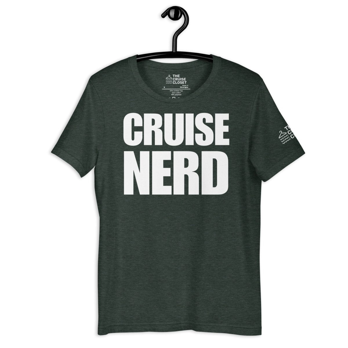 Cruise Nerd T - Shirt in Heather Forest by the cruise closet