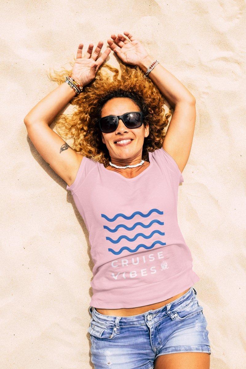 Cruise Vibes T - Shirt in Pink by the cruise closet