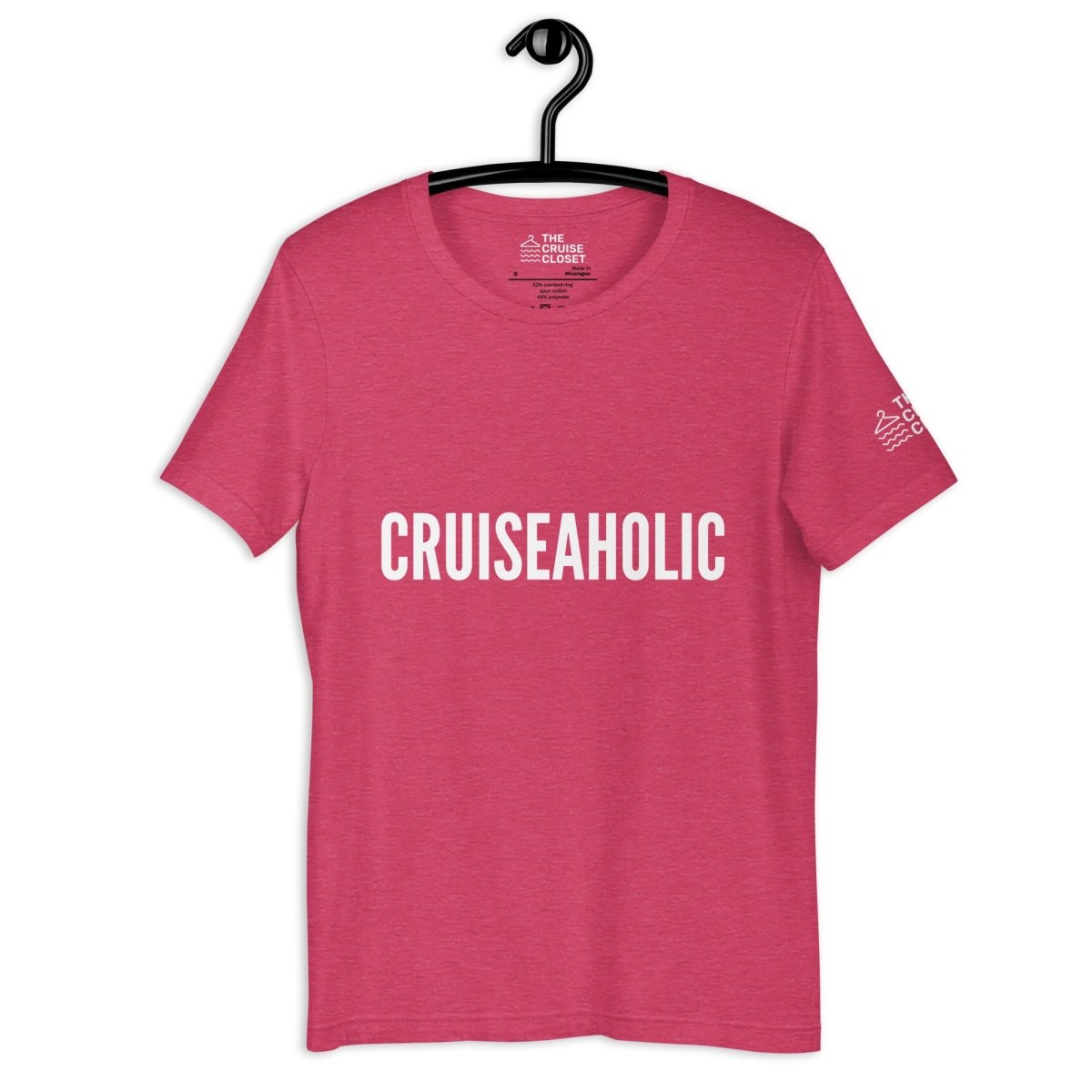 Cruiseaholic T - Shirt in Heather Raspberry by the cruise closet