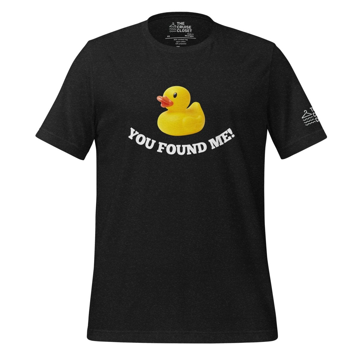 Cruising Duck You Found Me! T - Shirt in Black Heather by the cruise closet