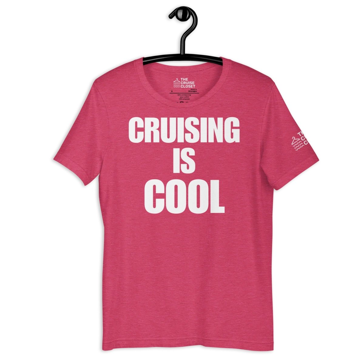 Cruising is Cool T - Shirt in Heather Raspberry by the cruise closet