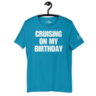 Cruising on My Birthday T - Shirt in Aqua by the cruise closet