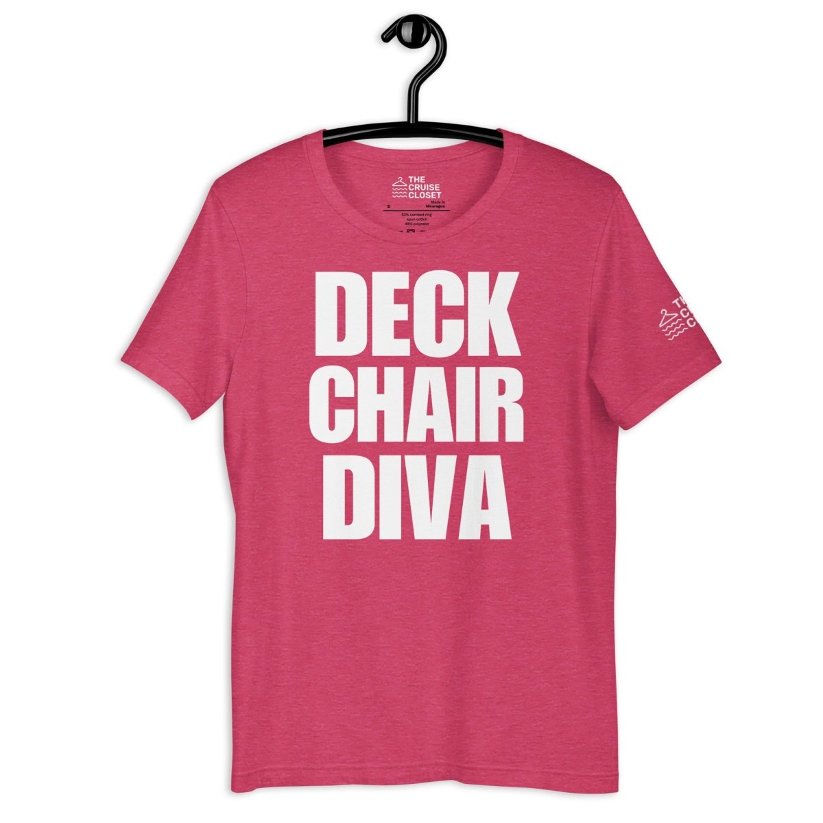 Deck Chair Diva T - Shirt in Heather Raspberry by the cruise closet