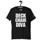 Deck Chair Diva T - Shirt in Black by the cruise closet