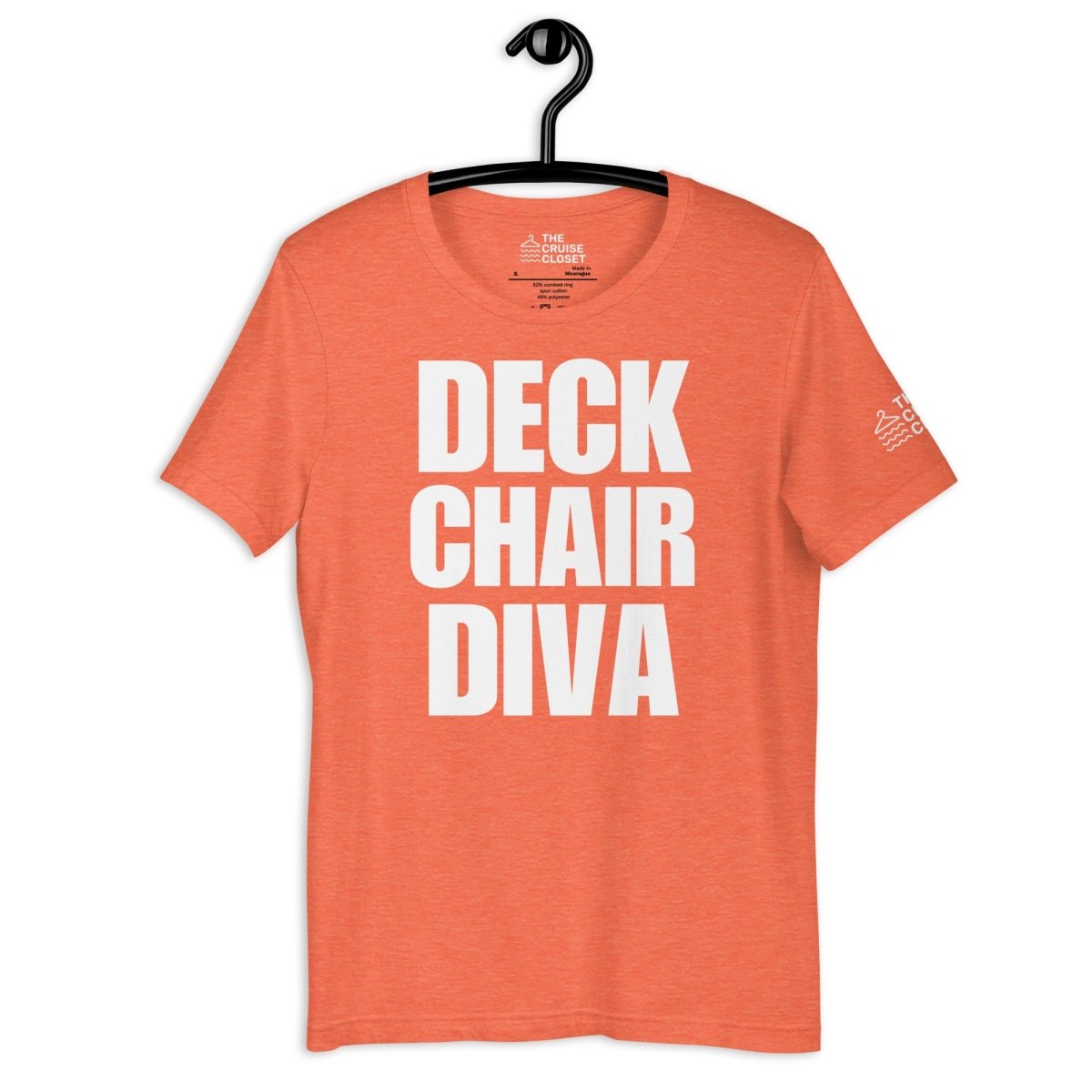 Deck Chair Diva T - Shirt in Heather Orange by the cruise closet