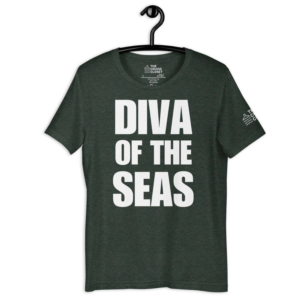 Diva of the Seas T - Shirt in Heather Forest by the cruise closet