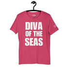 Diva of the Seas T - Shirt in Heather Raspberry by the cruise closet
