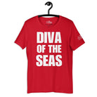 Diva of the Seas T - Shirt in Red by the cruise closet