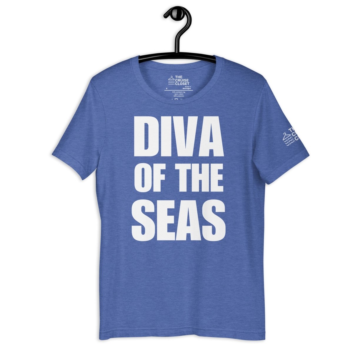 Diva of the Seas T - Shirt in Heather True Royal by the cruise closet