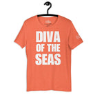 Diva of the Seas T - Shirt in Heather Orange by the cruise closet