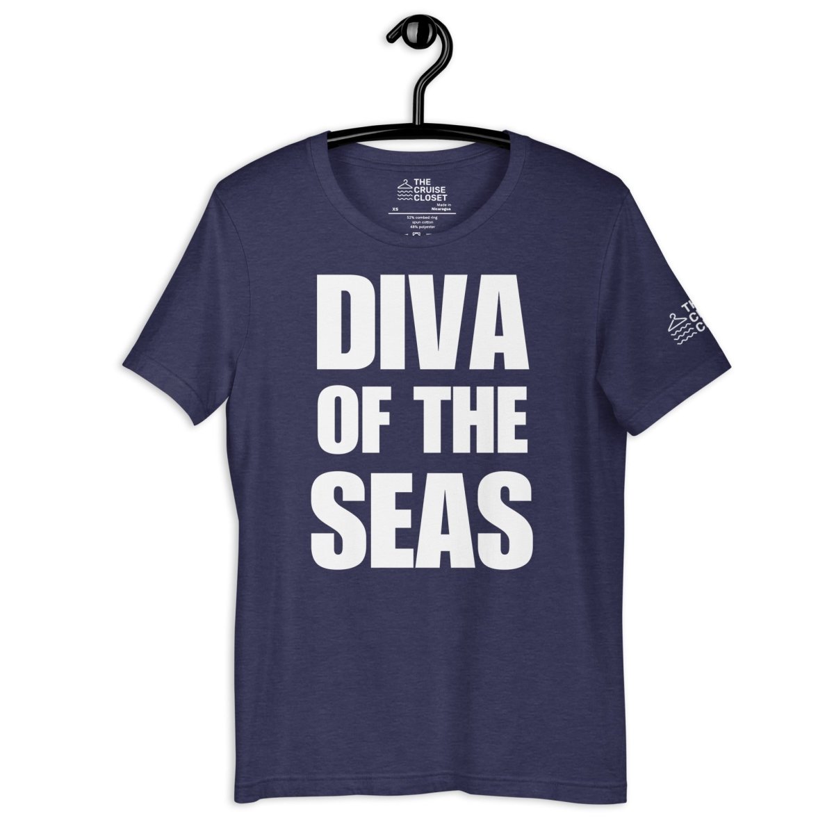 Diva of the Seas T - Shirt in Heather Midnight Navy by the cruise closet