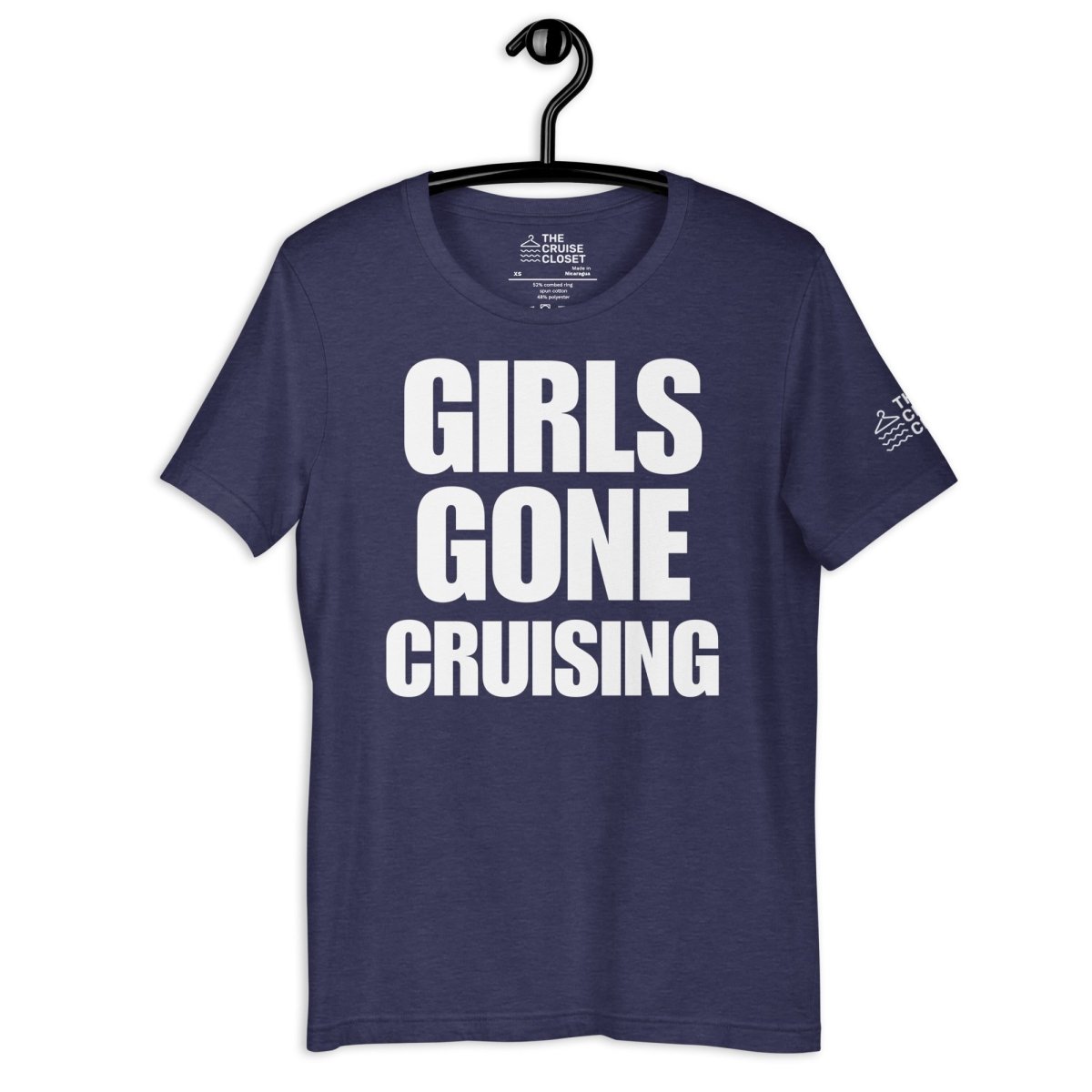 Girls Gone Cruising v2 T - Shirt in Heather Midnight Navy by the cruise closet