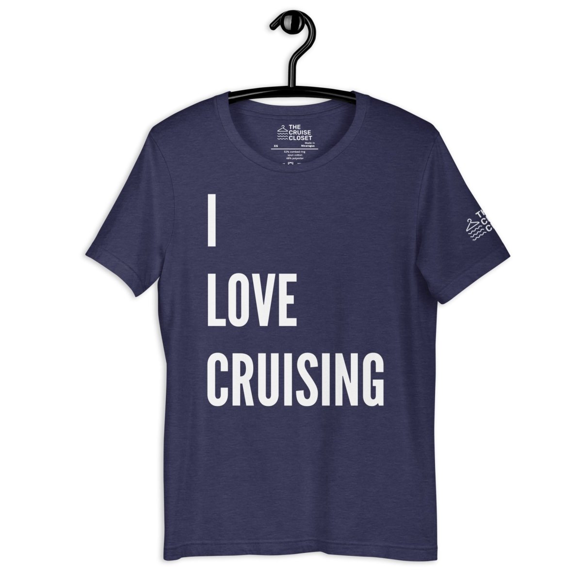 I Love Cruising v.2 T - Shirt in Heather Midnight Navy by the cruise closet