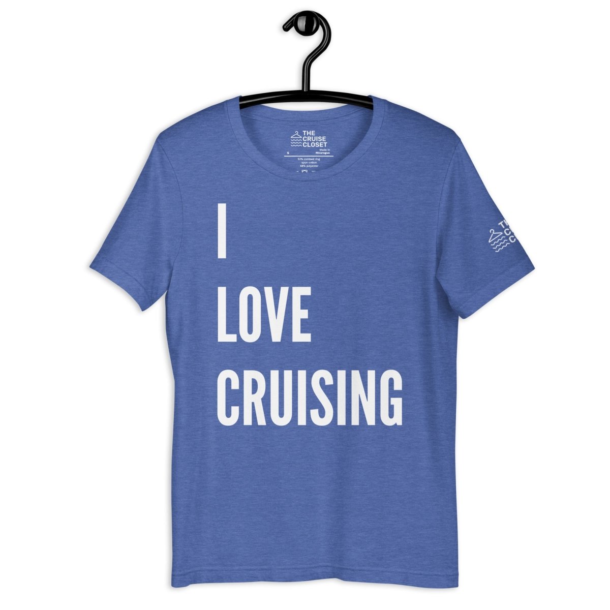 I Love Cruising v.2 T - Shirt in Heather True Royal by the cruise closet