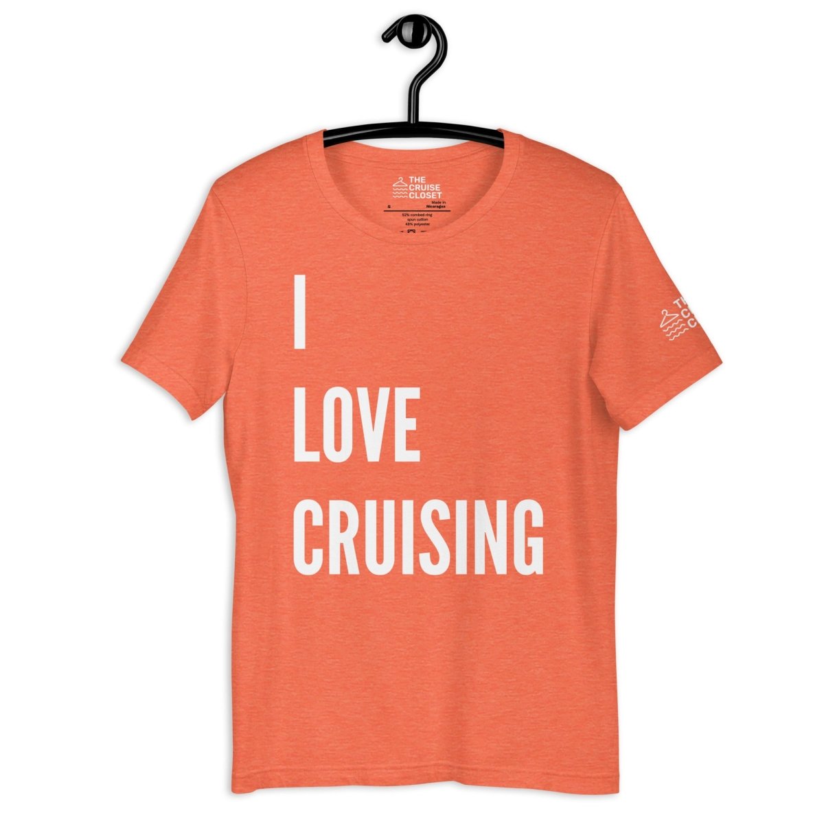 I Love Cruising v.2 T - Shirt in Heather Orange by the cruise closet