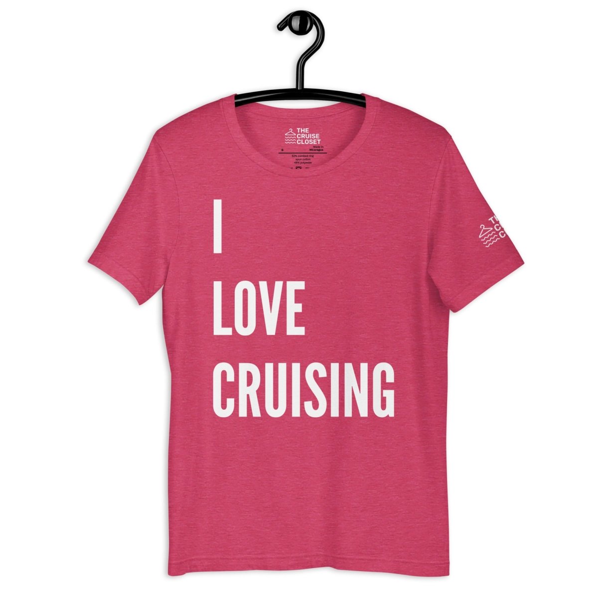 I Love Cruising v.2 T - Shirt in Heather Raspberry by the cruise closet