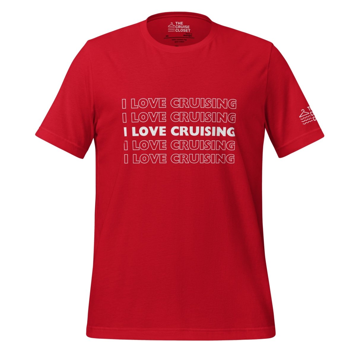 I Love Cruising x5 T - Shirt in Red by the cruise closet