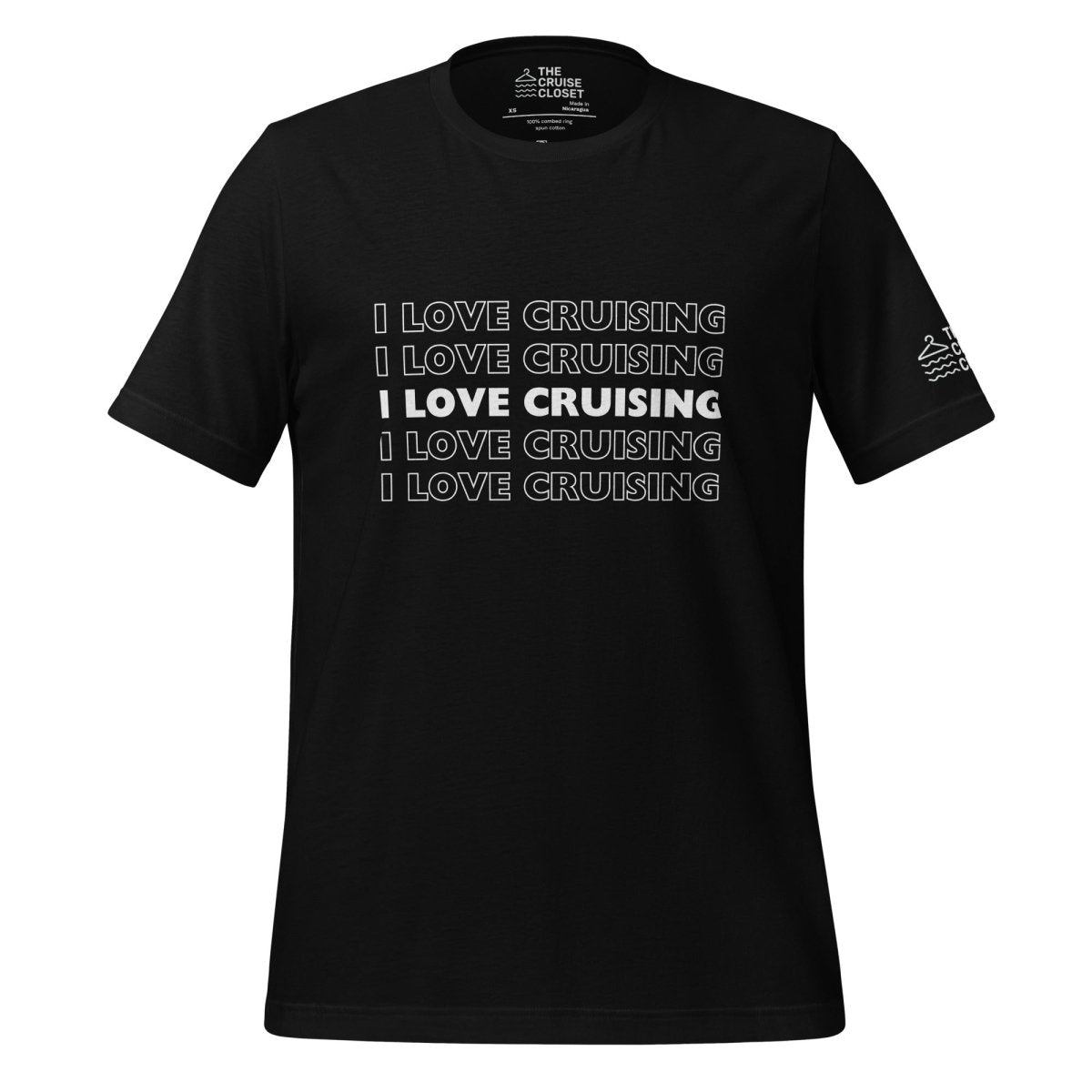 I Love Cruising x5 T - Shirt in Black by the cruise closet