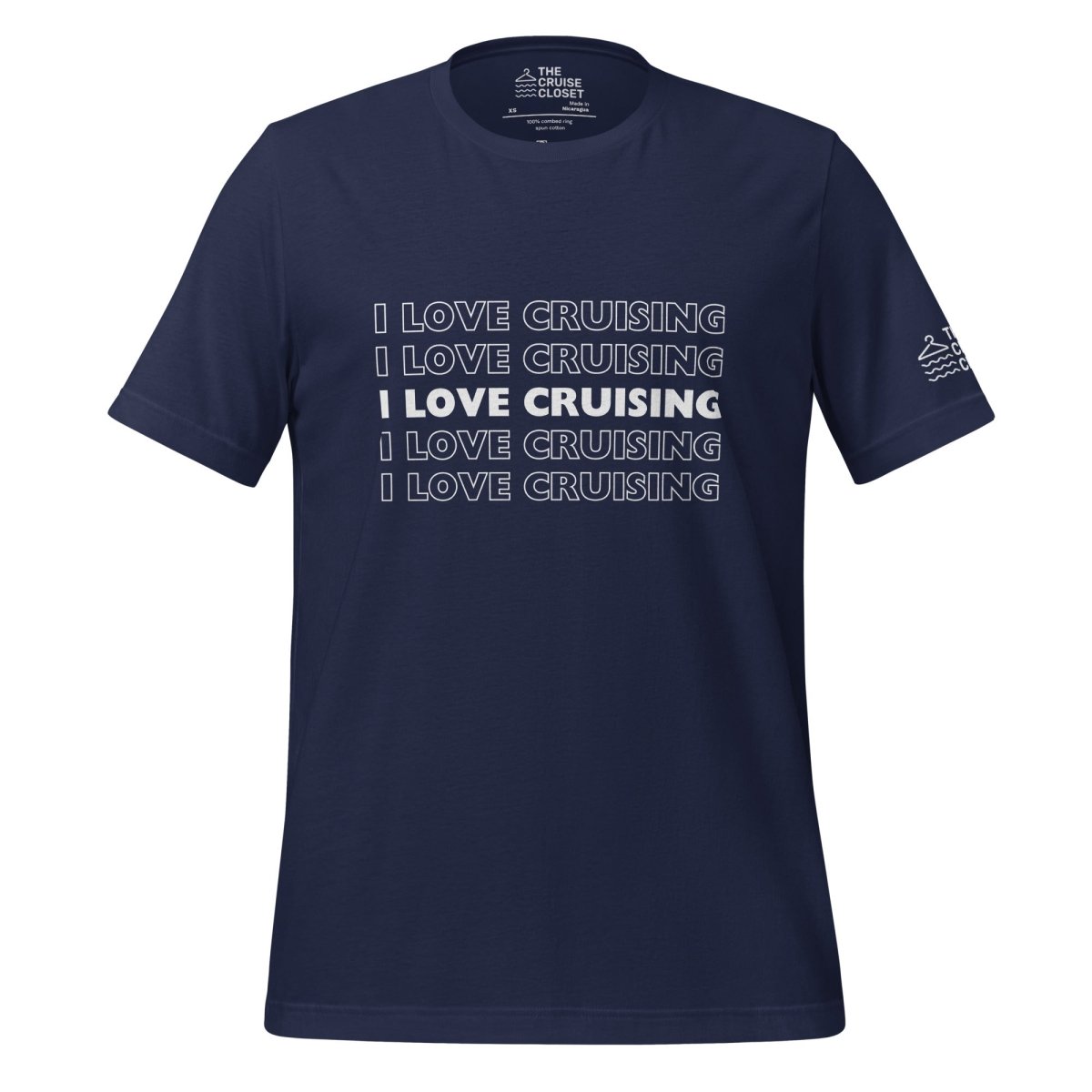 I Love Cruising x5 T - Shirt in Navy by the cruise closet