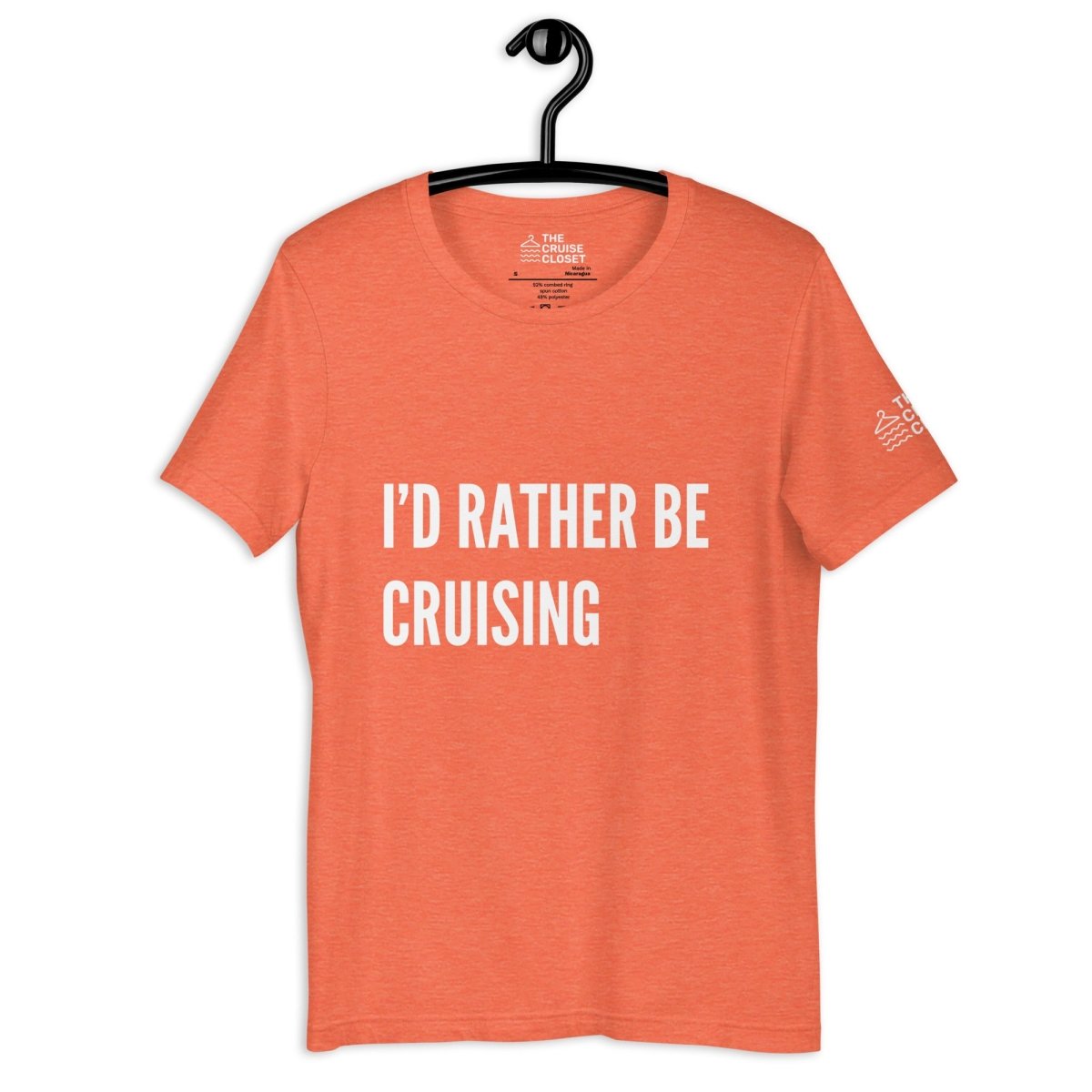 I'd Rather be Cruising T - Shirt in Heather Orange by the cruise closet