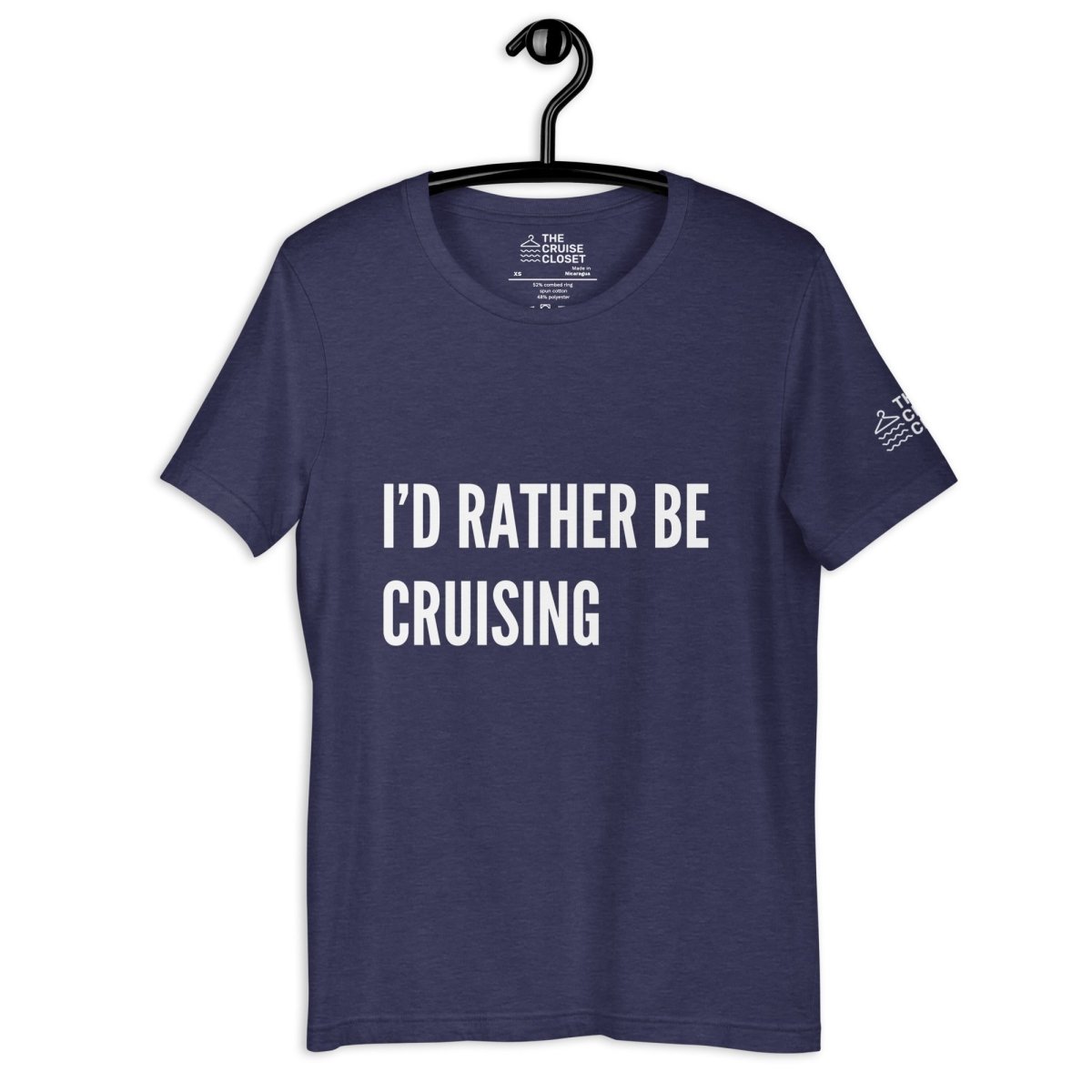 I'd Rather be Cruising T - Shirt in Heather Midnight Navy by the cruise closet