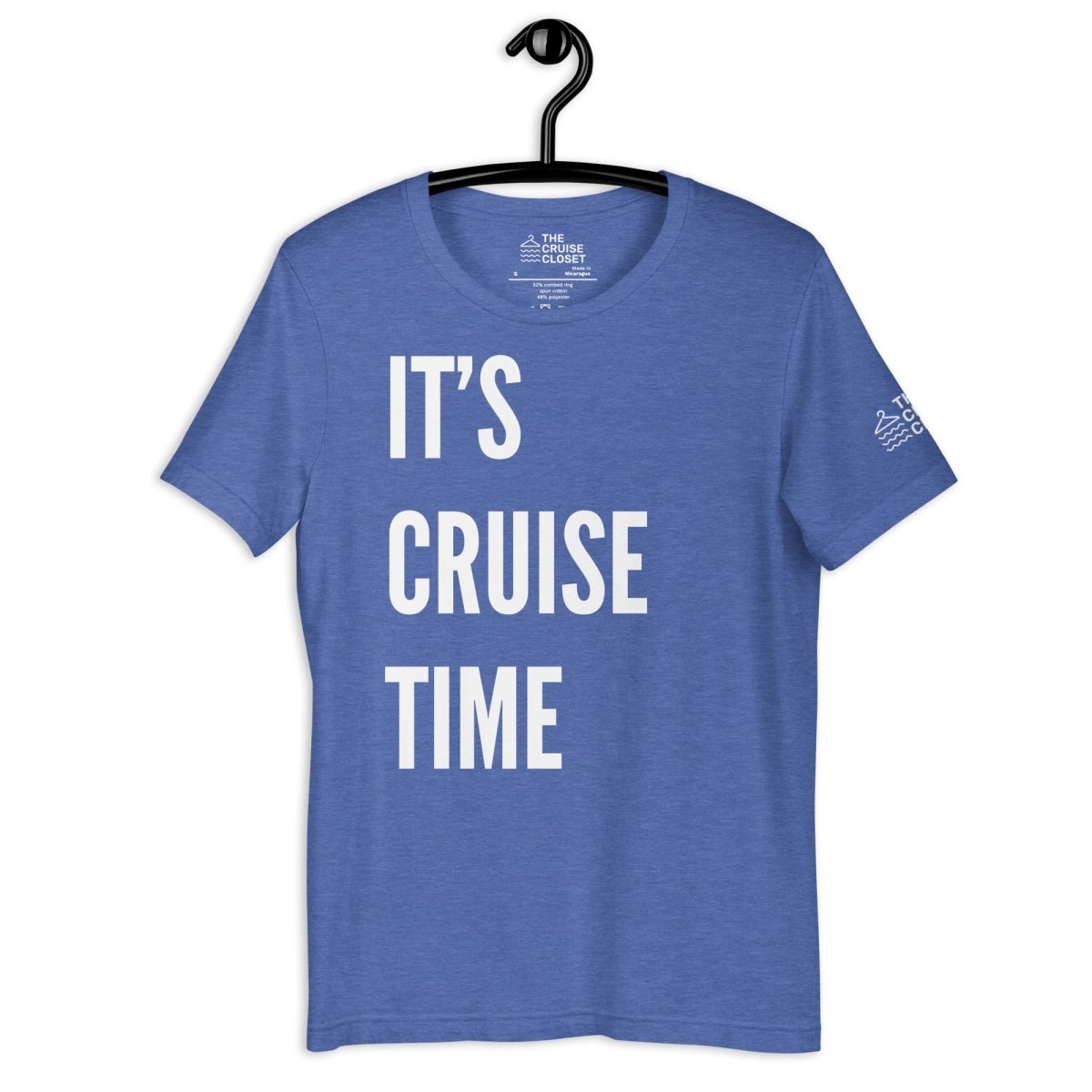 It's Cruise Time T - Shirt in Heather True Royal by the cruise closet