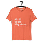 Just a girl who loves hiding cruise ducks T - Shirt in Heather Orange by the cruise closet