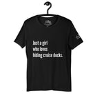 Just a girl who loves hiding cruise ducks T - Shirt in Black by the cruise closet